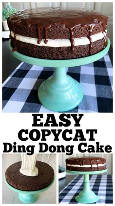 an easy copycat cake with chocolate frosting and marshmallows