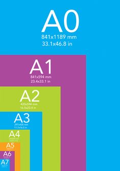 the poster shows different sizes and colors for each type of object, including letters and numbers