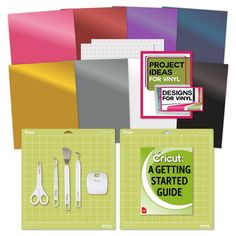 PRICES MAY VARY. CRICUT PREMIUM VINYL: Package includes 8 individual 9"x12" sheets of Cricut adhesive-backed vinyl (colors may vary) and two 9"x12" sheets of Cricut transfer paper. ESSENTIAL KIT: All the tools you need to make using your Cricut machine a breeze! Basic Tool Set contains one Spatula to lift cleanly; one Weeder for precision; one Scraper to clean quickly; one pair of Scissors to cut cleanly and one set of Tweezers to hold the pieces securely. A must-have set for any craft room! NON Diy Vinyl Projects, Diy Vinyl, Basic Tools, Cricut Machine, Project Inspiration, Digital Book, Digital Svg, Transfer Tape, Vinyl Projects