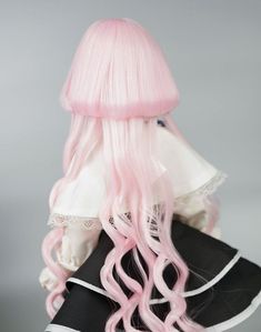 Bjd Wig, Doll Wig, Cosplay Hair, Doll Diy, Kawaii Hairstyles, Doll Wigs, Diy Making, Blue Gradient