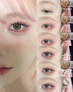 xiaohongshu ID: meet_mdd | eye makeup look tutorial step by step inspo inspiration idea douyin chinese makeup asian Doyun Makeup Look, Eye Makeup Douyin, Makeup Asian, Makeup Charts, Nose Makeup, Makeup Korean, Chinese Makeup, Cute Eye Makeup, Lip Makeup Tutorial