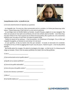 French Comprehension Worksheets, French Reading Comprehension Worksheets, French Interactive Notebooks, French Reading Comprehension, Reading Comprehension Texts, Basic French Words