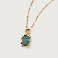 Modern Heirloom Malachite Pendant Necklace Malachite Necklace Pendants, Luxury Malachite Pendant Jewelry, Colour Jewellery, Malachite Necklace, Malachite Pendant, Malachite Jewelry, Gold Vermeil Jewelry, Stacked Earrings, Malachite Stone