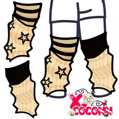 an image of socks with stars on them and the word xoonn written below