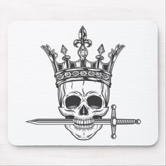 Crown Tattoo Men, Skull With Crown, Unique Tattoos For Men, Skull Hand Tattoo, Crown Tattoo Design, Monochrome Black And White, King Tattoos, Leg Tattoo Men, Crown Tattoo