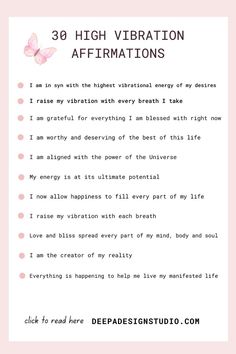 Manifest the life of your desire with these 30 strong affirmations for high vibration. high vibe affirmation for your dream life. high vibration affirmations to reach your life goals. Mantras to live by affirmations High Frequency Affirmations, Mantra For Beauty, Mantras To Live By, Mantras To Live By Affirmations, Dream Life Affirmations, Mantras For Positive Energy, Strong Affirmations, Morning Gratitude Affirmation