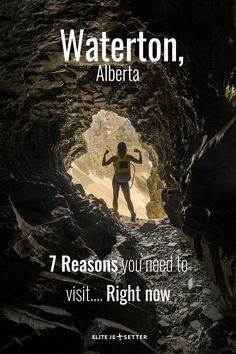 a man standing in the middle of a cave