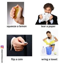 four different pictures with words describing how to use them