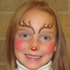 Reindeer Face Painting, Reindeer Makeup, Face Painting Ideas, Face P