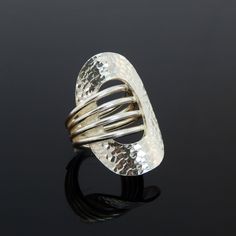 Elevate Your Style With This Exquisite, Hammered 925 Sterling Silver Ring! Featuring A Unique Textured Design, Each Ring Is Hand-Crafted With Meticulous Precision And Care. Show Off Your Individual Sense Of Fashion And Masterfully Crafted Handmade Jewelry With This Incredible Piece That Is Boho-Chic! Dimensions: 1.5 In X 1 In (Approximate) Total Weight: 13.59g Handmade In India Blue Heart Ring, Luxury Wedding Rings, Blue Sapphire Diamond Ring, Woven Ring, Silver Heart Ring, Classic Wedding Rings, Yellow Gold Diamond Ring, Beautiful Wedding Rings, Blue Sapphire Diamond