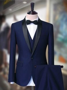 Sherwaniformen coat Designer Wedding Groom Wear Suit Tuxedo 3 Piece Suit For Men. by Sherwaniformen on Etsy Blue Tuxedo Prom, Groom Tuxedo Wedding Classy, Elegant Wedding Suit, Wedding Suits Men Blue, Men Suit Wedding, Blue Tux, Grooms Men, Groom And Groomsmen Suits, Costume Africain