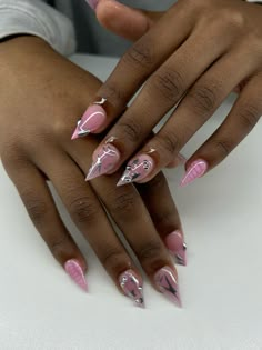 Cute Concert Nails, Acrylic Nail Designs Classy, Concert Nails, Blue Acrylic Nails, Cute Acrylic Nail Designs