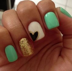 Nail Design | Diy Nails | Nail Ideas | Nail Art Diy Nail Designs, Nail Swag, Cute Nail Art, Simple Nail Designs, Pedicures, Heart Nails