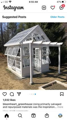 an instagramted photo of a small white house