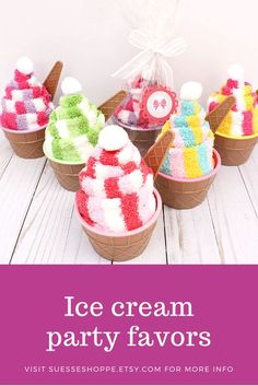 ice cream party favors with text overlay