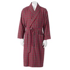 Lightweight and comfortable, this men's Hanes woven robe is true nighttime necessity. 2-pocket Long sleeves FIT & SIZING Tie front FABRIC & CARE Cotton, polyester Machine wash Imported  Size: 3XLT-4XLT. Color: Red. Gender: male. Age Group: adult. Woven Shawls, Men's Pajamas, Men's Robes, Mens Pajamas, Sleepwear Robe, Big & Tall, Red Plaid, Blue Plaid, Fabric Care