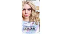 Our most advanced hair lightening system provides crystal clear platinum blonde hair results for weeks Lighten your hair up to 8 levels- ideal for dark brown hair to light brown hair Anti-brass purple conditioner minimizes brass with each use while reinforcing care for strong hair | L'Oreal Paris Feria Power Pearl Blonde 9V Demi-Permanent Toner Hair Highlights | Meijer Purple Conditioner, Pearl Blonde, Demi Permanent, How To Lighten Hair, Permanent Hair Dye, Shades Of Blonde, Platinum Blonde Hair, Strong Hair, Dark Brown Hair