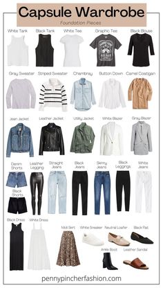 Many Outfits, Capsule Wardrobe Essentials