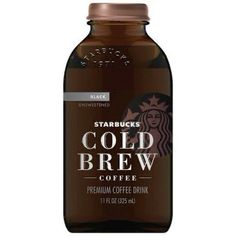 starbucks's cold brew coffee is shown on a white background