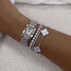 Silver Bracelets Stacked Jewelry, Designer Jewelry Silver, Luxury Jewelry Silver, Silver Jewelry Combo, Silver Jewelry Bracelet Stack, Bracelet Stacks Silver, Silver Stacked Bracelets, Silver Stacking Bracelets, Silver Stack Jewelry