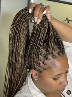 Braids With Highlights For Black Women, Dark Blonde Braids, Ash Blonde Braids, Brown Braids For Black Women, Brown Braids, Cornrows Braids For Black Women, Blonde Braids