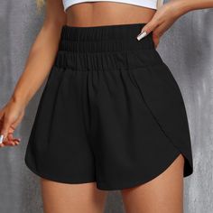 Women's Shorts High Waist Casual Cycling Quick Dry Summer Harajuku Fashion Sports Sweatpants Beach Casual High Waist Athletic Shorts, Short Sports Pants, Casual High-waist Athletic Shorts, Short Yoga Shorts, Yoga Pant Shorts, Quick Fashion, Junior Pants, Bodycon Dresses Casual, Summer Fabrics