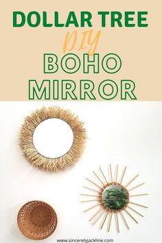 the dollar tree diy boho mirror is an easy and cheap way to decorate your home