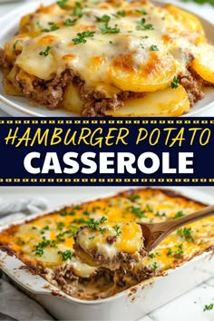 hamburger potato casserole with cheese and ground beef