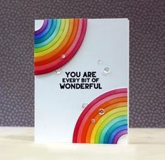 a card with the words you are every bit of wonderful on it