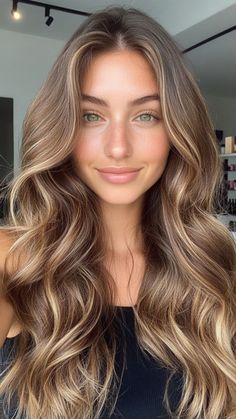 Hair Color Amber Blonde, Golden Partial Highlights Brown Hair, Light Brown Hair W Money Piece, Good Hair Colors For Brown Eyes, Blond Brownish Hair, Dimension Hair Color, Cool Level 7 Hair, Light Brown Hair With Blonde Dimension, Brown Hair With Blonde Highlights Pale Skin