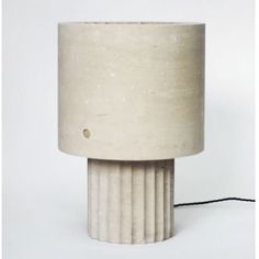 a lamp that is on top of a table