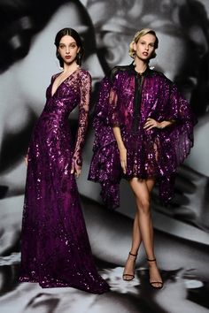 Naeem Khan Resort 2020 collection, runway looks, beauty, models, and reviews. Fashion Quiz, Chic Clothing Style, Ball Skirt, Purple Dresses, Stunning Gowns