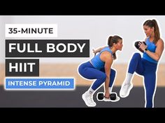 two women in blue workout clothes doing exercises