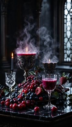 Gothic #Fruit Fantasy: Ancient #crystal goblets filled with deep #purple liquid cast mysterious shadows while #fresh fruits cascade across dark #marble. #gothic #medieval #goblet #aiart #aiphoto #stockcake ⬇️ Download and 📝 Prompt 👉 https://stockcake.com/i/gothic-fruit-fantasy_1649465_1217713