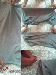 four pictures show the process of making a baby sleeping bag