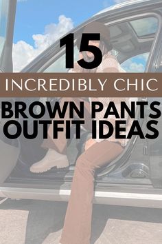 Save this pin for 15+ super cute brown pants outfit ideas including light brown and dark brown pants outfits! Whether you want to wear brown pants outfits for work, brown pants with a green top, summer brown pants outfits, casual fall outfits, brown linen pants, or classy brown pants outfits, you'll love these style ideas. Tap now to learn exactly what to wear with brown pants! Brown Pants Outfit For Work, All Brown Outfit, Brown Linen Pants, Dark Brown Pants, Brown Pants Outfit, Brown Joggers, Cropped Jeans Outfit