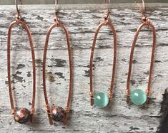 Hammered Copper Earrings, Teardrop Dangle, Handmade Copper Earrings - Etsy Copper Earrings Handmade, Hammered Copper Earrings, Nickel Allergy, Earrings Teardrop, Diy Wire Jewelry, Earring Crafts, Hammered Copper, Handmade Copper, Copper Earrings