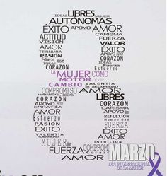 the number 5 is made up of many different types of words in purple, black and white