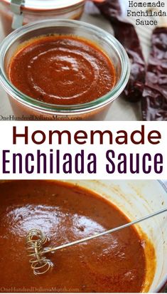 homemade enchilada sauce in a glass bowl