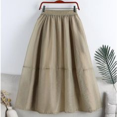 SPECIFICATIONS Material: Acetate,Polyester,Silk Gender: WOMEN Fabric Type: Organza Dresses Length: Mid-Calf Size Chart Please allow slight (±2cm)manual measurement deviation for the data. Description Title: 2022 Summer Women Elegant Organza Skirts Holiday Party Loose Jupe Robe Vintage Elastic Waist Maxi Skirt Casual Faldas SaiaSeason: Spring Summer AutumnGender: Women's SkirtOccasion: Casual,Fashion,Vintage,Office LadyPattern Type: Solid ColorColor:Black White Pink Yellow Brown KhakiSize: One Si Spring Maxi Skirt With Gathered Detail, Summer Solid Color Khaki Skirt, Solid Color Khaki Skirt For Summer, Khaki Solid Color Skirt For Summer, Khaki Summer Skirt Solid Color, Beige Non-stretch Party Skirt, Beige Non-stretch Tiered Skirt, Relaxed Khaki Skirt For Spring, Relaxed Fit Khaki Skirt For Spring