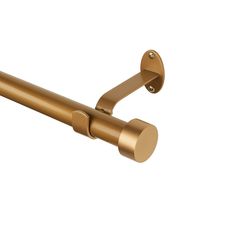 an image of a gold curtain rod on a white background