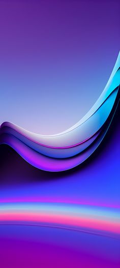 an abstract background with blue, purple and pink waves in the foreground on top of each other