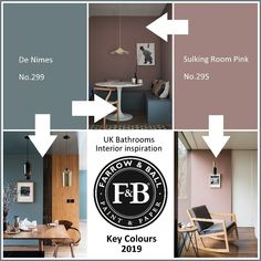 the interior design scheme is shown with different colors