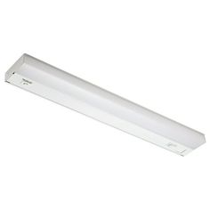 a white fluorescent light fixture on a white background