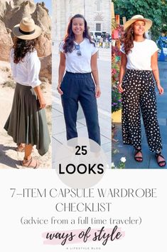 Living With Less, Wardrobe Checklist, Ultimate Capsule Wardrobe, Latin Fashion, Capsule Wardrobe Checklist, Capsule Wardrobe Essentials, Midi Skirt Outfit, Travel Capsule Wardrobe