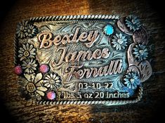 The Rowdy Rose specializes in the custom design of western belt buckles, jewelry, trophy awards and more. Customize any of our existing styles and add your own text, logo and unique flair for an item that you can find nowhere else on the market. All of our pieces are 100% hand-made and built to last a lifetime. Fill out the custom order form below to get started on your custom product design today! High School Graduation Belt Buckle, Custom Buckle Ideas, Artisan Engraved Belt Buckles For Gifts, Artisan Engraved Belt Buckles As Gift, Western Gift Ideas, Cowgirl Belt Buckles, Belt Buckle Jewelry, Custom Order Form, Custom Belt Buckles