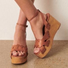 These Ba&Sh Capri Sandals Are The Perfect Pair For Getting You Through The Summer. These Platform Sandals Have A Thick Beechwood Sole And Braided Straps. Only Worn Once! Capri Sandals, Braided Strap, Platform Sandals, Women's Shoes Sandals, Perfect Pair, Shoes Sandals, Capri, Women Shoes, Sandals