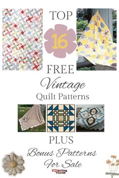 the top ten vintage quilt patterns for sale