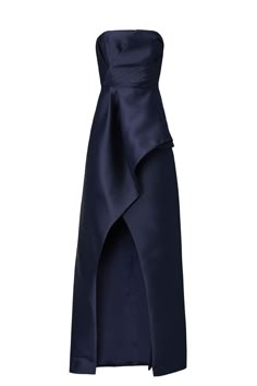 Navy Blue Dress Satin, Rent The Runway Dress, Blue Elegant Dress, Blue Gowns, Gown Rental, Blue Formal Dress, Prom Dress Inspo, Looks Party