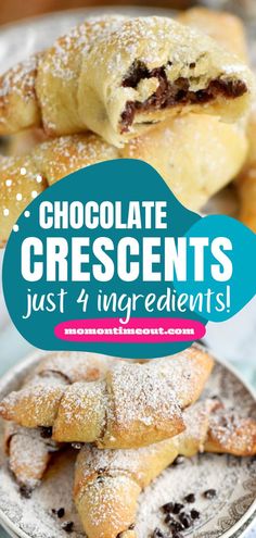 Easy Chocolate Crescents – Just 4 Ingredients!, easter brunch, breakfast ideas Chocolate Crescent Roll, Crossaint Dessert Crescent Rolls, Chocolate Chip Crescent Rolls Pillsbury, Easy Recipes With Croissant Dough, Uses For Crescent Roll Dough, Philsbury Crescent Recipes Desserts, Sweets With Crescent Rolls, Cresent Roll Recipes Sweet, What To Use Crescent Rolls For